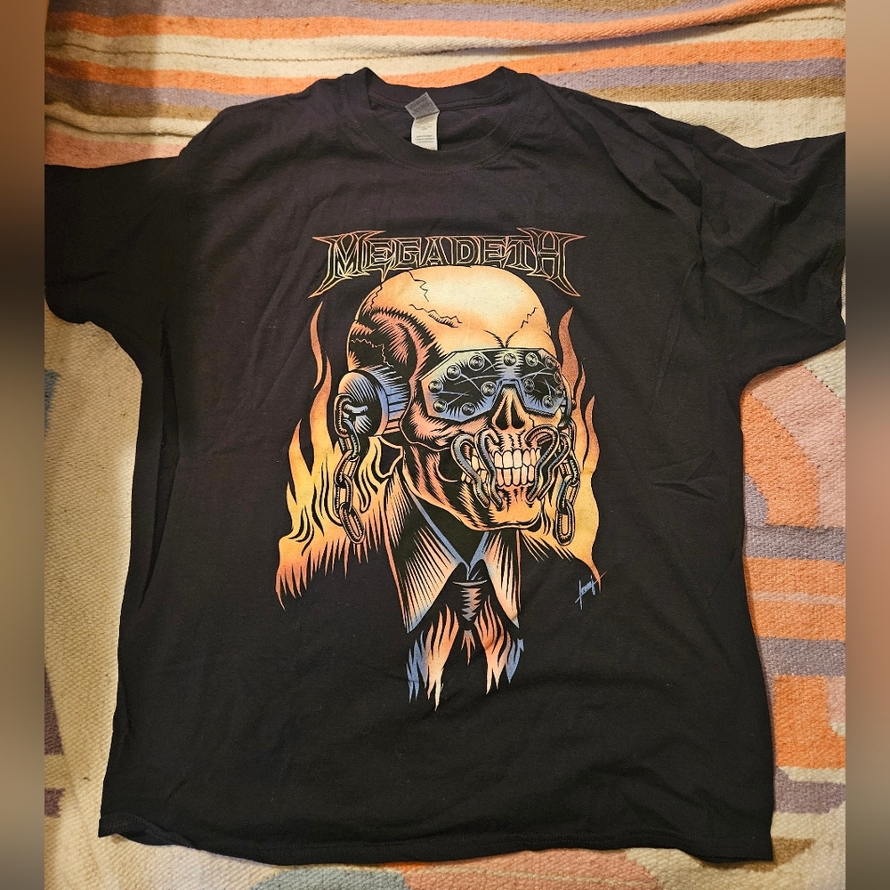 Magadeth Vic Rattlehead Skull Logo Black XL T-shirt